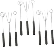 BIUDECO 9pcs Stainless Steel Fondue Fork Cheese Fondue Forks Cheese Melting Tools Set