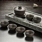 China Kung Fu Purple Sand Teapot Tea Set Ceramic Teapot Cup Handmade Drinkware