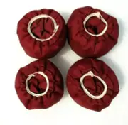Round Burgandy 4 Pad Floor Protectors Furniture Caps Table Chair Leg