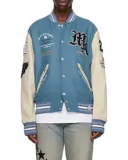 patch-detail varsity jacket IT52 Blue