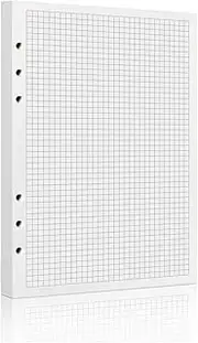 Mafegu A5 Grid Refill Paper - 100GSM Graph Rule Paper for 6 Ring Refillable Binder, Planner, Diary Journals, Painting - 80 Sheets/160 Pages