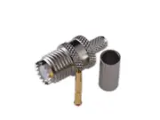 TCC Industries 12-01F-DGN Mini UHF Female Crimp Connector- RG58, RG141 & LMR-195