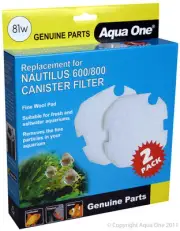 Aqua One A1-25037W Replacement Wool for Aquis 500/700 Canister Filter 2/pk