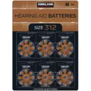 Kirkland Signature Hearing Aid Batteries Size 312 1.4V Battery Pack of 48 Bulk