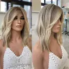 Human Hair Wig Short Shoulder Lace Frontal Wig for Women 13x4 Virgin Ash Blonde