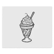 2 x 'Ice Cream Sundae' Microfibre Lens / Glasses Cleaning Cloths (LC00028363)