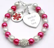 Handmade Engraved Fashion Medical Alert Bracelet Epilepsy any information
