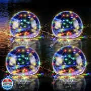 VIHOSE 4 Pcs Floating Pool Lights Solar Powered, 4 Inch Glow in The Dark Ball