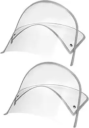 [ROMISBABA] 2pcs Transparent Raincoat Hat Brim Shield Visor for Outdoor Face Covering Accessory for Rainy Day Travel and Activities