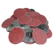 Grit40 50Pcs 3" inch Sanding Disc Roll Lock R-Type Sandpaper Quick Change Disc