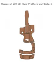 Chaparral 230 SSI Swim Platform Cockpit Boat EVA Foam Faux Teak Deck Floor Pad
