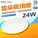 【DANCELIGHT 舞光】單入組 LED 24W 高光效 LED 雲朵薄型吸頂燈(防塵防蟲卡扣安裝 超薄設計 高5.2CM)