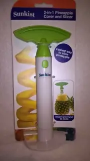 Sunkist 2-in-1 Pineapple Corer & Slicer~Brand New~Easiest way to slice Pineapple