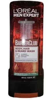 L'Oreal Men Expert BarberClub Body,Hair & Beard Wash 13.5 Fl Oz