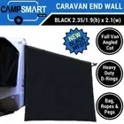 Black Caravan End Wall Privacy Screen RV Sunscreen Sun Shade for Roll Out Awning