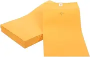 Generic Kraft Paper 100pcs Letter Size Envelopes Closure for Document Mailing Storing