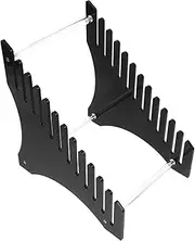GREENADSCAPE Acrylic Display Rack for Vinyl Records Magazines Tiered Tabletop Storage Organizer for Home Office Classroom Stylish Design for Tidy Space