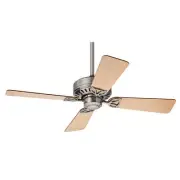 Small Ceiling Fan with Pull Cord Hunter Bayport 107 CM Nickel Brushed