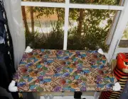 0128 - PETITE ANIMAL WINDOW SEAT, CAT BED, CAT SUN LOUNGER, FLORAL TAPESTRY
