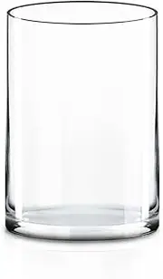 [CYS EXCEL] Glass Cylinder Vase (H:7" D:5") | Multiple Size Choices Glass Flower Vase Centerpieces | Hurricane Floating Candle Holder Vase