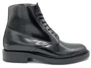 $1,500 Saint Laurent Black Leather Army Boots size US 10, EU 43 Made in Italy