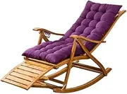 Zero Gravity Lounge Chair, Garden Chairs,Foldable Deck Chair Rocking Chair, Multifunctional Nap Chair, with Foot Massage Wheel,Bamboo Balcony Lounge Chair,for patios Balcony Garden Patio Lounge Chair