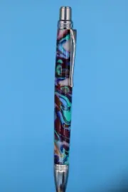 "Moon Landing" Blade Button Click Ballpoint Pen in Durable Nickel Finish