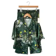 TED BAKER London Green Botanical Scene 2 Piece Loungewear Pajama Set Medium NWT