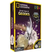 National Geographic Break Open 2 Geodes Crystal Kids/Children Activity Toy 8+