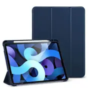 For Apple iPad Air 4 / 5 Case, Air 4th / 5th Generation 10.9 2020 / 10.9 2022 Cover Folio Leather Case Cover With Pencil Holder (Navy Blue)