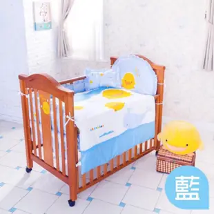 ✳️PIYO PIYO黃色小鴨彩繪海洋嬰兒床七件式寢具組(含床圍 枕頭 兩用被 被胎 床包 床罩)810717