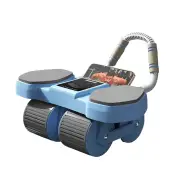 NNETM 1pc Automatic Rebound Abdominal Roller - Portable 4-Wheel