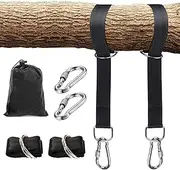 Tree Swing Straps Hanging Kit, 2 pcs 5ft Long Tree Swing Straps, 2 Heavy Duty Locking Carabiners, Tree Swing Hanging Kit for Swing, Hammocks & Tire Swings