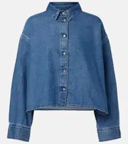 [7 For All Mankind] 7 For All Mankind Nina cropped denim shirt AU 16 blue