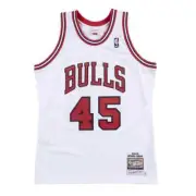 Mitchell & Ness NBA Chicago Bulls Authentic Jersey Michael Jordan 45 White 94-95