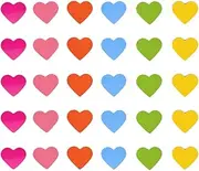 Toddmomy Pack of 120 Heart Fridge Magnets Small Board Magnets School Prices Party Favors for Home Office School (Red, Orange, Yellow, Green, Blue, Pink)