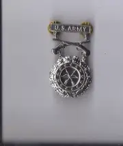 Army Excellence in Pistol Shooting Competition Badge in silver Anodized Shiny