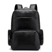 Stereoscopic PU Leather Sports Double-shoulder Bag Messenger Bag for Men (Black)