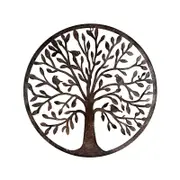 Willow & Silk Round Tree-of-life W/ Birds Indoor Wall Art