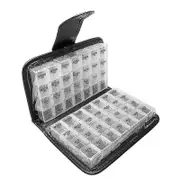 14 Day Pill Box Travel Organizer Dose Medicine Tablet Storage Container Box Daily Vitamin Organizer black
