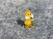 FLUFFY CAT~Collectible Hand Blown Art Glass Figurine~Handmade Tiny Animal~UNIQUE