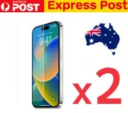 2x IPHONE 15 14 13 12 11 XR XS X 8 PRO MAX PLUS TEMPERED GLASS SCREEN PROTECTOR