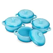 Mini Cocotte Set, 12 OZ Small Casserole Dishes with Lids, Soup Bowls With