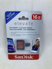 SanDisk Elevate MicroSDHC Card With Adapter 16GB 2pack (Sm)