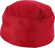 [LIFKOME] Catering Hat Unisex Chef Hat Japanese Breathable Polyester Waiters Cap Red