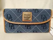 Dooney & Bourke Maxi Quilt Continental Clutch Wallet Marine Color