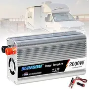 1000W 1200W 1500W 2000W Pure Sine Wave Power Inverter 12V 24V to 220V 230V 240V Converter 2 AC Sockets,USB Port,Voltage Transformer Converter Sine Wave Inverter for Car Home Laptop /4271