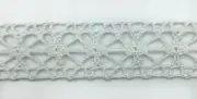 TRIMPLACE White 7/8 Inch Cluny Star Insert - 12 Yards