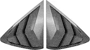 Rear Triangular Shutters Panel Decoration Cover Trim Compatible with BMW X6 F16 2015-2019 Car Styling Exterior Accessories(Carbon Fiber)