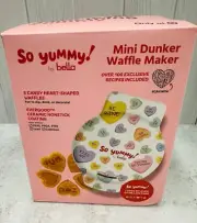 So Yummy Bella Mini 4" Waffle Heart Dunker Maker Kitchen Tool Valentine's Day
